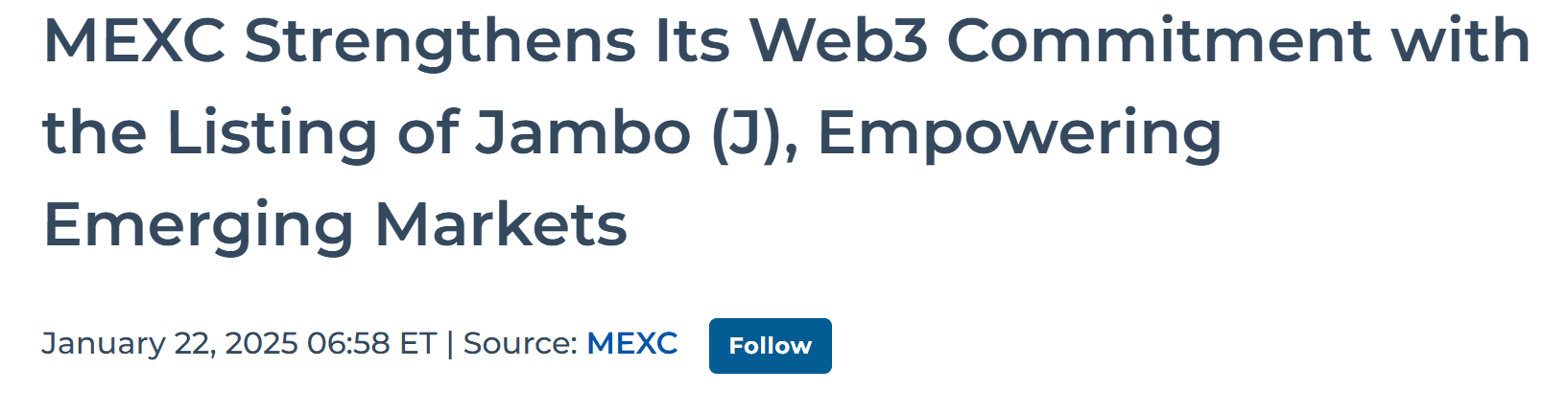 MEXC Lists $J