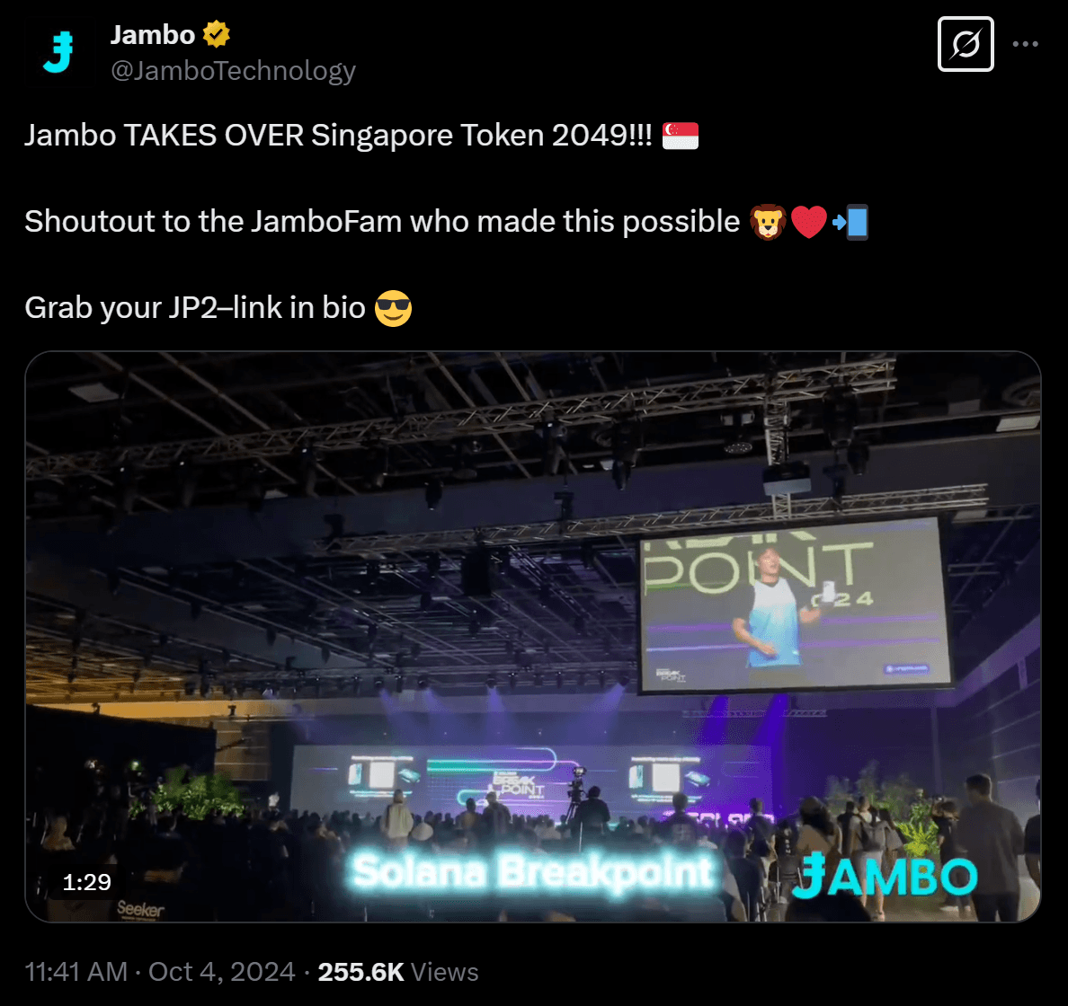 Jambo TAKES OVER Singapore Token 2049
