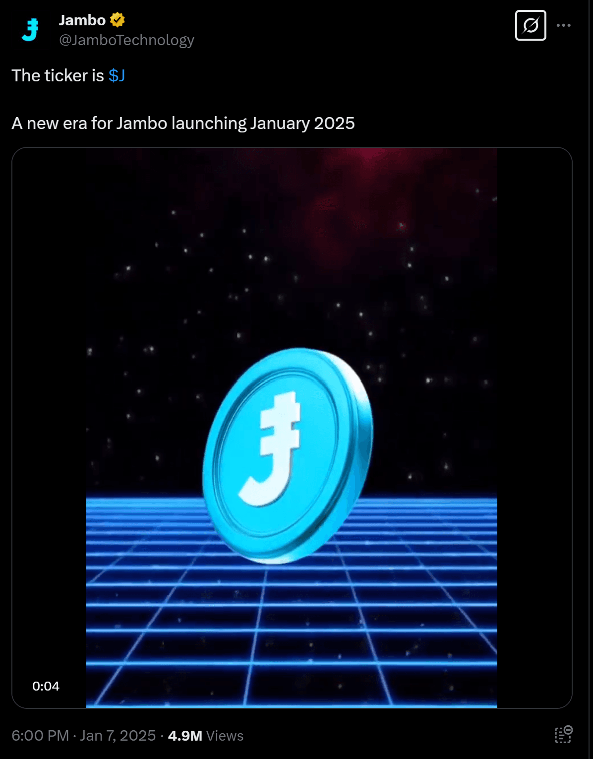 $J is LIVE NOW!
